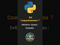 📌 Set Comprehension in Python: A Complete Guide with Example #python #trending #shorts #short #trend