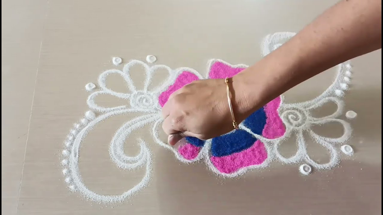 दररोज दारात काढण्यासाठी सुंदर नवीन रांगोळी डिझाईन Daily use simple border rangoli designs