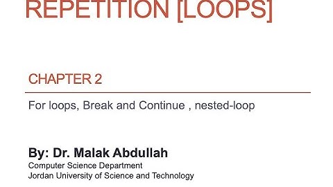 6- C++ CS101 (For loops, break and continue, nested loops)