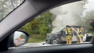 Fire destroys truck along Route 283 in Dauphin County