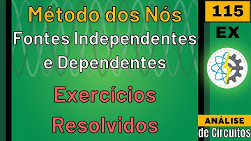 Método dos Nós - Circuitos CA com fontes independentes e dependentes | Exercícios Resolvidos