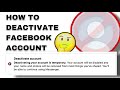 How to Deactivate your FACEBOOK account in just 40 SECONDS | Tutorial