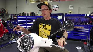 How To Tighten a Mirror on a Modern Vespa Scooter screenshot 2