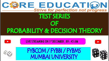 TEST SERIES ON 📝 DECISION THEORY & PROBABILITY🎲 | MUMBAI UNIVERSITY 🏜 | PROF ZAID💯