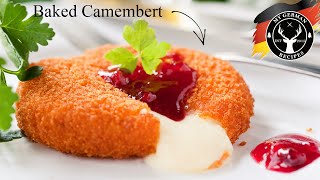 Crisp Baked Camembert with Cranberry Jam ✪ MyGerman.Recipes