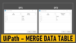 UiPath Merge Data Table