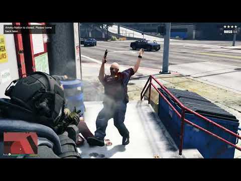 GTA 5 - Juggernaut Suit Rampage at Ammu-Nation + Ten Star Escape