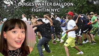 We’re heading into Central Park for NYC’s LARGEST WATER BALLOON FIGHT! 💦🎈