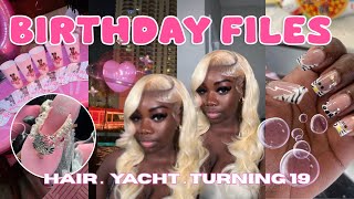 MY 19TH BIRTHDAY VLOG 🎀 | Yacht Party, New Hair, Running Around + More