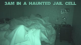I FILMED MYSELF SLEEPING IN A HAUNTED JAIL CELL AT 3 AM (WHAT I CAUGHT WAS TERRIFYING!)