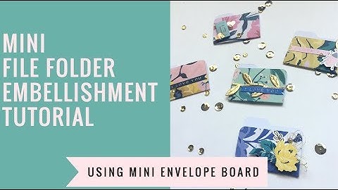 Tiny file folder embellishment Tutorial using the NEW wrmk Mini Envelope Punch Board!