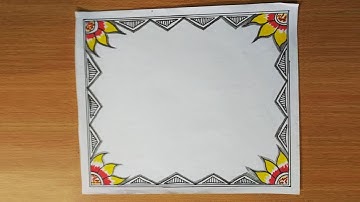 Easy corner design for students | project khata | practical khata design | design by handclips