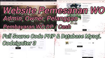 Source Code Website Pemesanan Wedding Organizer, Catering, Tenda & Souvenir | Website Pemesanan WO