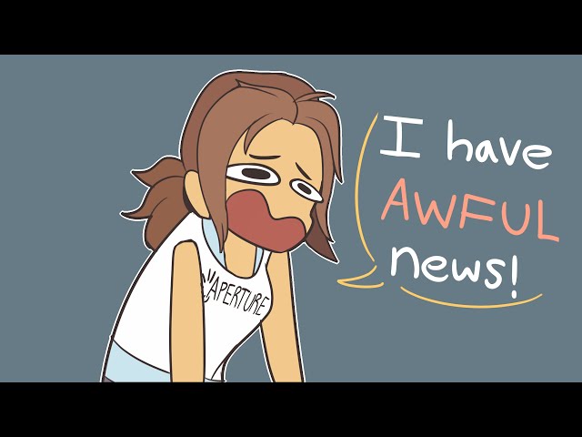 (Portal 2 animation) Chell has awful news class=