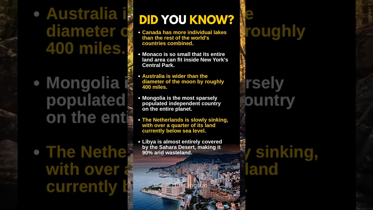 Did you know! #canada #monaco #didyouknow #mongolia