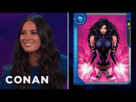 How Olivia Munn Squeezes Into Her “X-Men” Costume | CONAN on TBS