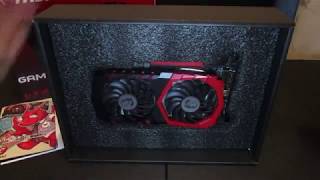 MSI GTX 1050TI Gaming X 4G 1080p | (Unboxing and Install)