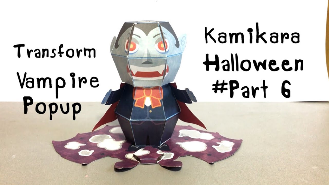 Japanese paper toys kamikara Halloween #part6 Vampire - YouTube