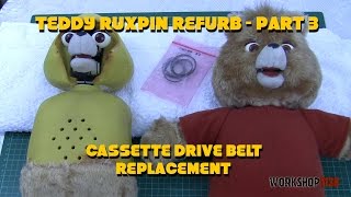 Teddy Ruxpin Refurb Part 3  Cassette Drive Belt Replacement