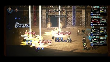 Octopath COTC Beating Tikilen in 4 turns (relatively stable)