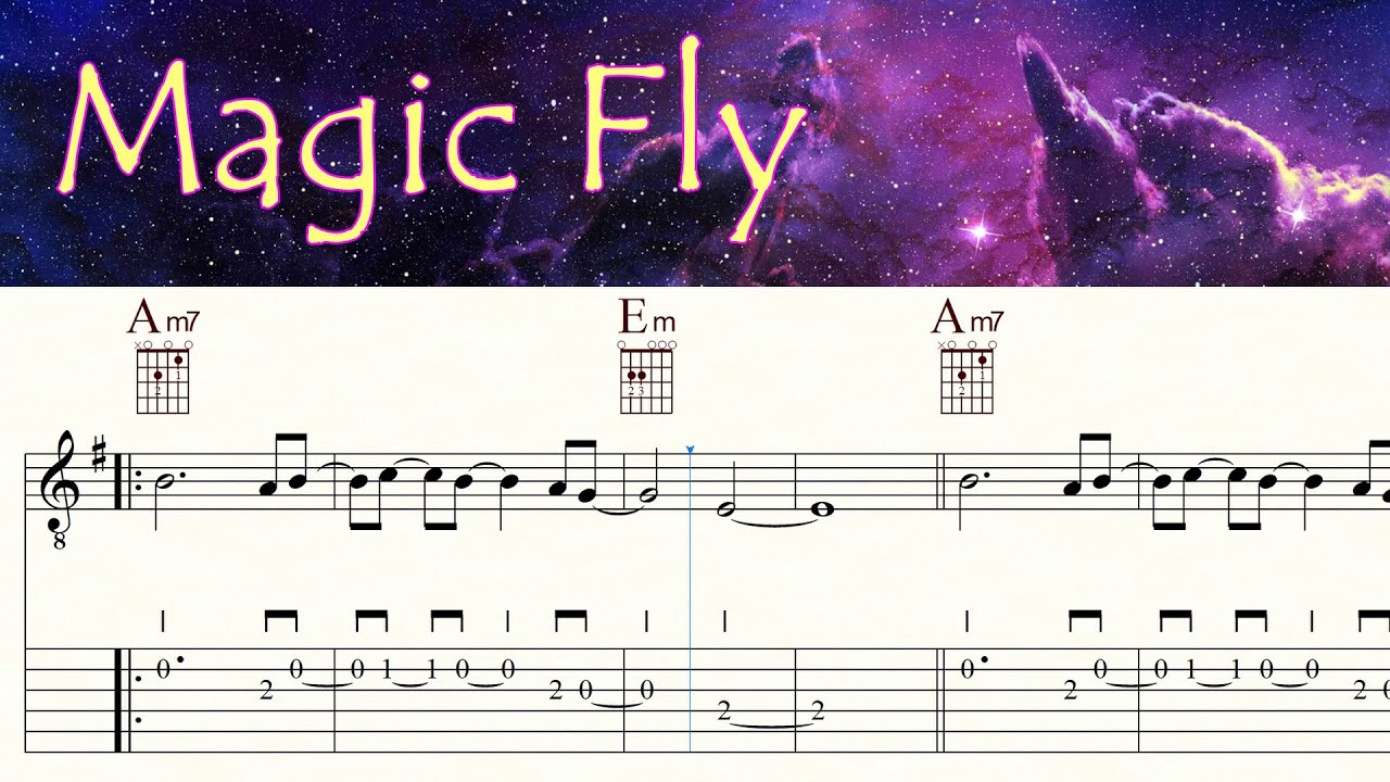 MAGIC FLY | SPACE | Guitar Lesson | Tutorial | TAB & Sheet music ...