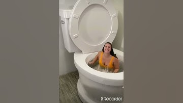 Jumping into Worlds Largest Toilet #shorts