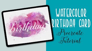 Create a Watercolor Happy Birthday Design | Procreate Lettering Tutorial screenshot 4