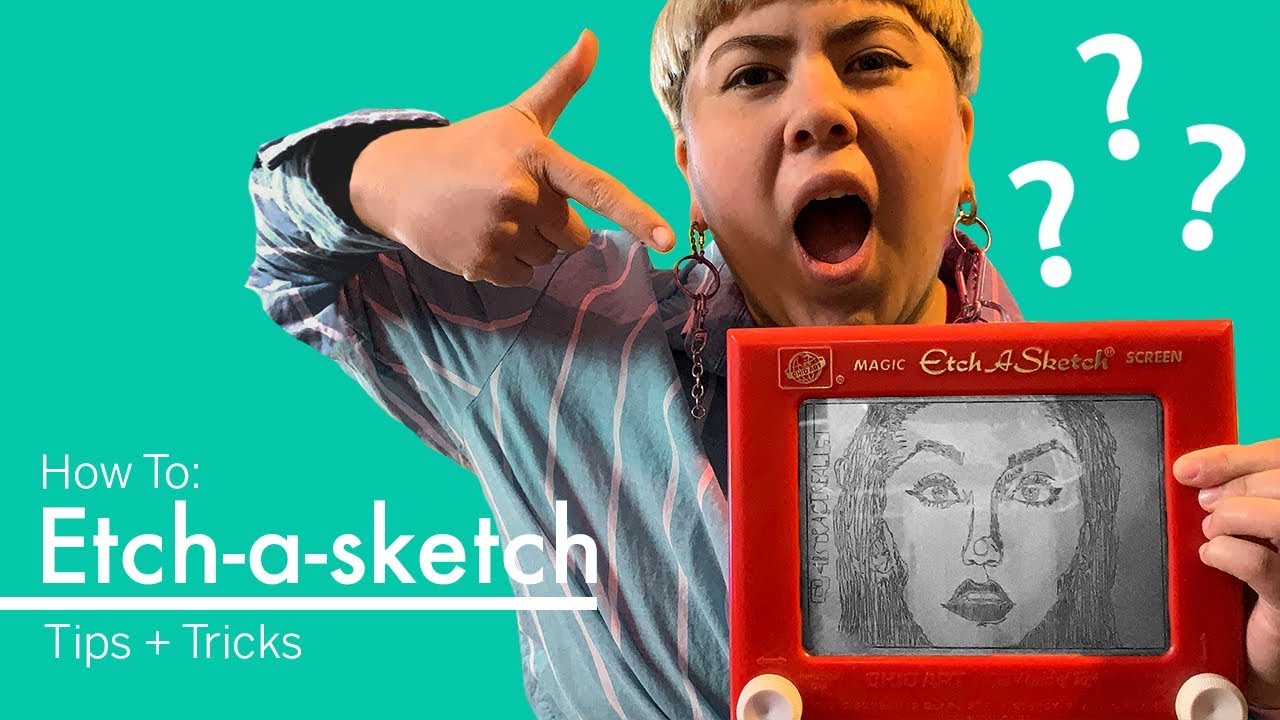 How to draw a star on an Etch A Sketch ⭐ Etch A Sketch drawing