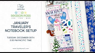 Full Season Pass | January 2026 - Traveler's Notebook Setup Guide