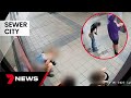 Shocking CCTV of partygoers using Hindley Street as an open-air toilet | 7NEWS