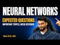 Neural Networks One Shot | Expected Questions + PYQs | CBSE Class 12 AI 843 | 2026