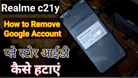 Realme c21y Play Store id kaise hataye | How to remove Google Account in Realme c21y #emailid #gmail