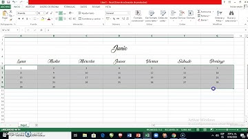 Creando calendarios en Excel 6to Grado