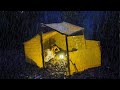 Solo Overnight In Rainforest - Build The most Creative Plastic Scotch Shelter - Bushcraft Skills