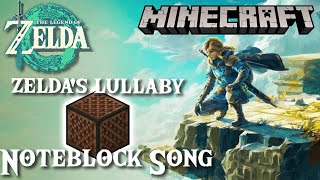 The Legend of Zelda Tears of the Kingdom: Zeldas lullaby - Minecraft Noteblock Song [Tutorial]