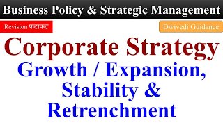 Corporate Strategy, Corporate Strategies, Business Policy and Strategic Management, Business policy
