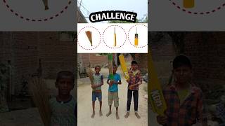 Unique challenge😳 | Hit a six with Bat stump and slipper 😂 | who will win ?
