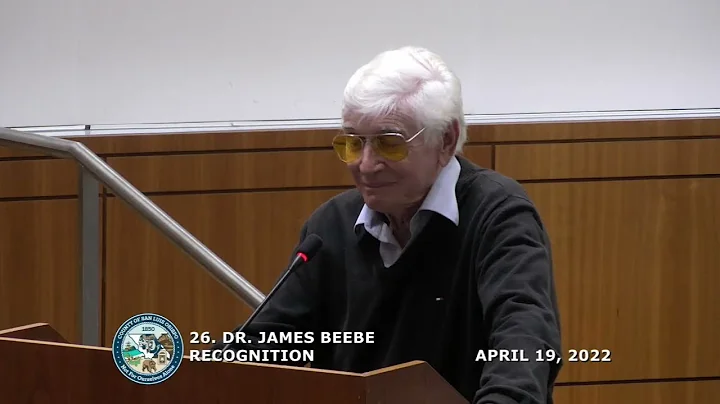 #SLOCounty honors Dr. James Beebe