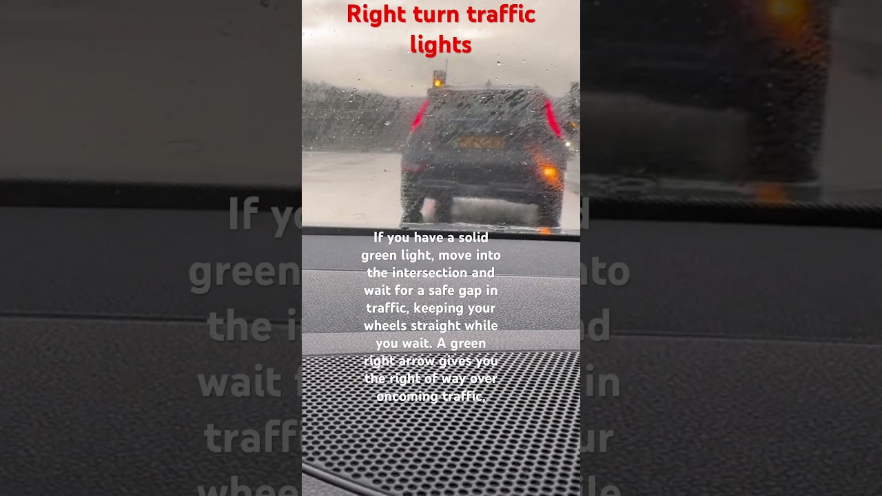 Right turn traffic lights 