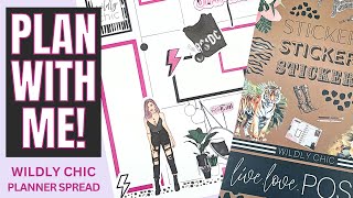 Wildly Chic Plan With Me | New Live Love Posh Sticker Book | Happy Planner Spread