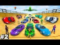 Superhero Mega Ramp Impossible Stunt! Part 2 😱 Superhero Car Stunt Mega Ramps | Nitin Open World