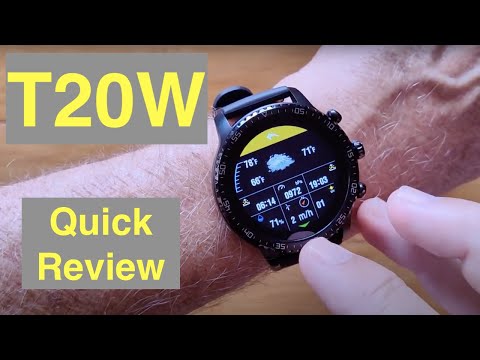 TINWOO T20W 5ATM Waterproof Always On Screen Qi Charging Fitness Sports Smartwatch: Quick Overview