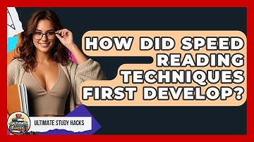 How Did Speed Reading Techniques First Develop? - Ultimate Study Hacks