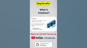 What is a Database? 🧠 | Explained in 1 Minute | GCP Level 1 #implovate #cloudcomputing #googlecloud