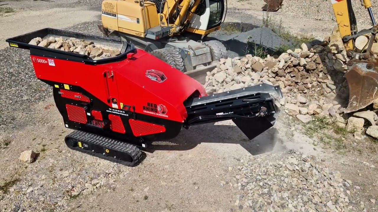 Concasseur compact RED RHINO 5000 Plus - Concassage de calcaire en 0/80