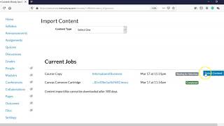 Importing Course Content into Canvas