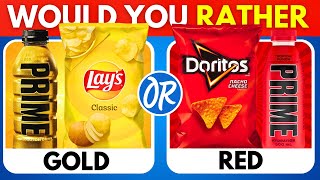 Would You Rather… Gold VS Red Food Edition! 🍋🍓 by EduQuizMaster 10,502 views 13 days ago 11 minutes, 8 seconds