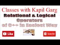 C++ Operator Part 3: Relational & Logical Operators of C++ in easiest way.