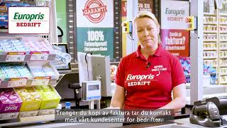 Fakturaspørsmål (Europris Bedrift FAQ Film 14)