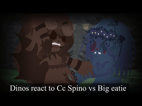 Jurassic World/Park Dinos React To Cc Spino vs Big eatie